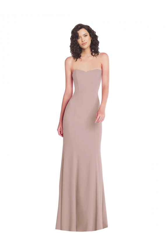 Buy Sleeveless Dusty Pink Sweetheart Stretch Crepe Mermaid Formal Dress UK