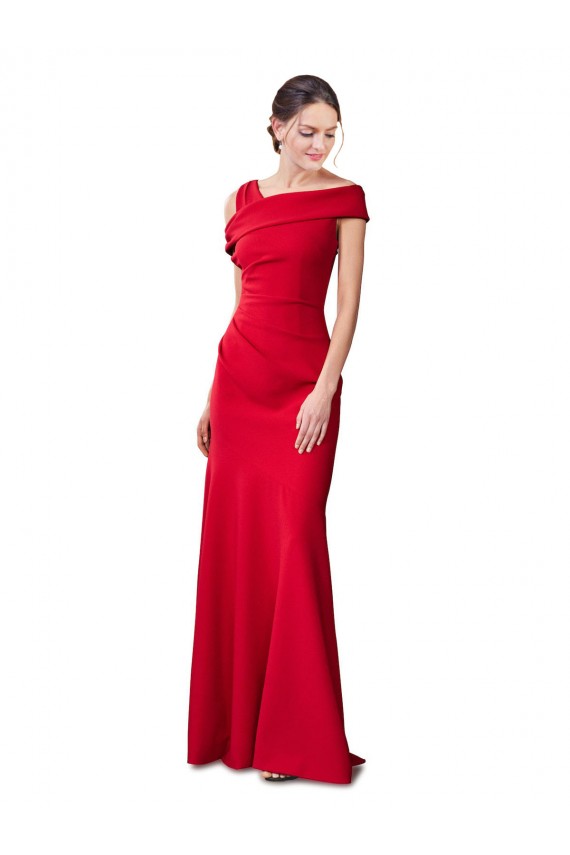 Buy Sleeveless Stretch Crepe Mermaid Formal Gowns UK