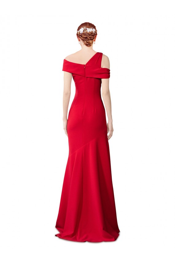 Buy Sleeveless Stretch Crepe Mermaid Formal Gowns UK