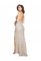 Buy Sleeveless Spaghetti Straps Criss Cross Open Back Sparkling Sequin Mermaid Black Tie Formal Dress UK