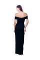 Buy Sleeveless Black Off the Shoulder Stretch Crepe Mermaid Formal Dress UK