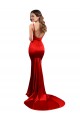 Buy Sleeveless Sweetheart Low Back Stretch Satin Mermaid Formal Gowns UK
