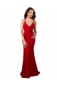 Buy Sleeveless V-Neck Low Back Lace Mermaid Formal Dress UK