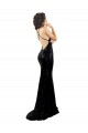 Buy Sleeveless V-Neck Criss Cross Open Back Sequin Mermaid Black Tie Formal Dress UK