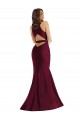 Buy Sleeveless V-Neck Open Back Silky Satin Mermaid Formal Plus Size Formal Dress UK
