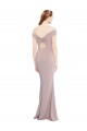 Buy Sleeveless Off the Shoulder Keyhole Back Stretch Crepe Mermaid Formal Gowns UK