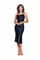 Buy Sleeveless Spaghetti Straps Silky Satin Sheath Formal Dress UK