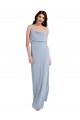 Buy Sleeveless Spaghetti Straps V-Back Stretch Crepe Sheath Formal Dress UK