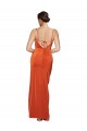 Buy Sleeveless Spaghetti Straps Criss Cross Back Stretch Satin Sheath Formal Dress UK