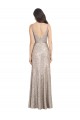 Buy Sleeveless V-Neck V-Back Sparkling Sequin Sheath Formal Dress UK