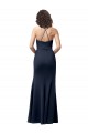 Buy Sleeveless Spaghetti Straps Criss Cross Back Stretch Crepe Sheath Formal Dress UK