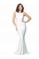 Buy Sleeveless High Neck Low Back Stretch Crepe Sheath Formal Dress UK