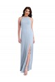 Buy Sleeveless Halter Neck Criss Cross Open Back Stretch Crepe Sheath Formal Dress UK