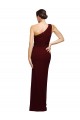 Buy Sleeveless One Shoulder Stretch Crepe Sheath Black Tie Formal Dress UK