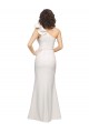 Buy Sleeveless Ivory One Shoulder Stretch Crepe Sheath Formal Dress UK