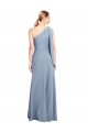 Buy Flutter Sleeves One Shoulder Stretch Crepe Sheath Formal Dress UK