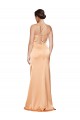 Buy Sleeveless One Shoulder Criss Cross Open Back Stretch Satin Sheath Formal Dress UK