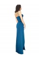 Buy Sleeveless Spaghetti Straps Low Back Silky Satin Sheath Formal Dress UK