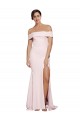 Buy Sleeveless Pink Square Neck Low Back Stretch Crepe Sheath Formal Dress UK