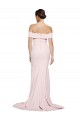 Buy Sleeveless Pink Square Neck Low Back Stretch Crepe Sheath Formal Dress UK