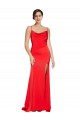 Buy Sleeveless Cowl Neck Low Back Stretch Satin Sheath Formal Dress UK