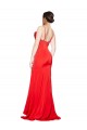 Buy Sleeveless Cowl Neck Low Back Stretch Satin Sheath Formal Dress UK