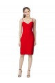 Buy Sleeveless Red Sweetheart Stretch Crepe Sheath Formal Dress UK