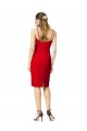 Buy Sleeveless Red Sweetheart Stretch Crepe Sheath Formal Dress UK