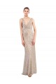 Buy Sleeveless V-Neck Low Back Sparkling Sequin Sheath Formal Dress UK