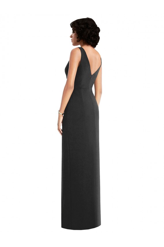 Buy Sleeveless V-Neck V-Back Spandex Sheath Formal Dress UK