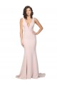 Buy Sleeveless V-Neck V-Back Stretch Crepe Sheath Black Tie Formal Dress UK