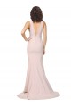 Buy Sleeveless V-Neck V-Back Stretch Crepe Sheath Black Tie Formal Dress UK