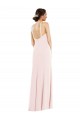 Buy Sleeveless Halter Neck Low Back Stretch Crepe Trumpet Formal Dress UK
