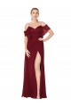 Buy Cold Shoulder Off the Shoulder V-Back Chiffon Trumpet Formal Dress UK