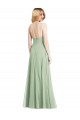 Buy Sleeveless Spaghetti Straps Low Back Chiffon Trumpet Formal Dress UK