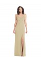 Buy Sleeveless Square Neck Low Back Stretch Crepe Trumpet Formal Dress UK