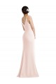 Buy Sleeveless V-Neck V-Back Stretch Crepe Trumpet Formal Dress UK