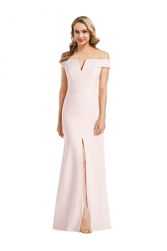 Buy Sleeveless Off the Shoulder Stretch Crepe Trumpet Formal Dresses UK