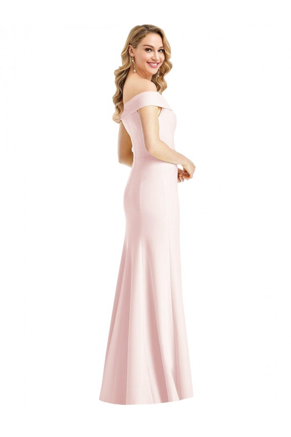 Buy Sleeveless Off the Shoulder Stretch Crepe Trumpet Formal Dresses UK